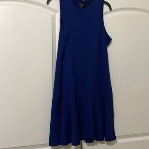 Banana Republic Navy Midi Flounce Dress